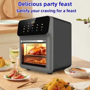 13L capacity air fryer, oil-free cooking, 360 ° automatic convection operation, digital air fryer with LED display screen, multifunctional kitchen countertop oven, intelligent touch control