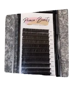 Premier Beauty Eyelash Extensions 0.18 mm D Mix - 9-16 mm Lengths for Classic Sets or Spikes - Makeup Cosmetic