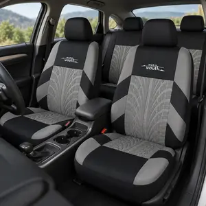 【Smart Deals for Drivers】Car Seat Covers Full Set Front Split Rear Bench For Car Universal Cloth SUV Sedan Van Automotive Interior Covers Airbag Compatible