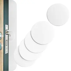 5 count Door Stoppers wall 3.15" White  Door Stop Bumper Door knob wall Protector   Self Adhesive for Office