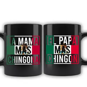 Custom El Papá Mas Chingon Coffee Mug, Regalos para el Día de la Padre For Mexican Spanish Dad Mugs, Happy Fathers Day Gifts for Papa Daddy Tea Cup Ceramic