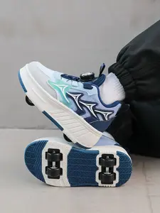 2026 New Kids 2-in-1 Heelys Shoes | Hidden Wheel Adjustable Roller Skates | Casual Breathable Sneakers for Boys & Girls