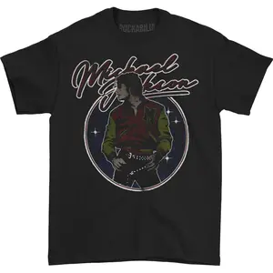 Mj Thriller Varsity Jacket T-Shirt Michael Jackson Tee Vintage 90s Style Unisex Tee, Retro Music Fan Gifts