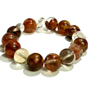 Joy & Abundance Crystal Bracelet – Clear Quartz, Citrine & Fire Quartz