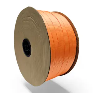 3/4 in x 1650 ft. x 2700 Lb Break Woven Polyester Cord Strapping (Orange)