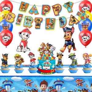 29 Pcs Paw Patrol Party Decorations-Paw Patrol Party Balloon Background Tablecloth Banner etc Paw Patrol Birthday Party Supplies