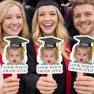 Graduation 2026 Big Heads on a Stick, Face on a Stick, Graduation Fan, Class of 2026, Personalized Graduation Fan Handheld,Gift for Graduate
