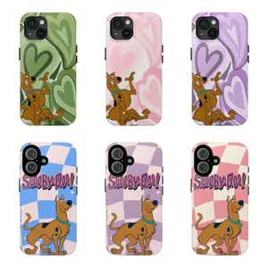 Green Scooby-Doo Cartoon Phone Case, Tough Shockproof Protective Cover, Fan Gift for Christmas/Birthday, Compatible with iPhone 11-17 Pro Max/Plus and Samsung Galaxy S23-25