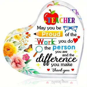 Multicolor Teacher Appreciation Gifts- Perfect for End of Year, Graduation, Retirement & Back to School Gifts Decor Signs