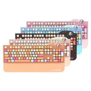 GEEZER Wireless Keyboard, Rechargeable Bluetooth-compatible Mechanical Gaming Keyboard, Multipurpose Keyboard for Gaming, Office, Home