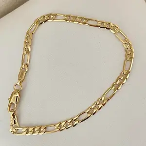 18k Gold Plated Bracelet 7.5 inches - Luxury Water-Resistant Hypoallergenic Nickel-Free Durable Construction