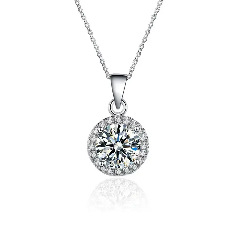 Round zircon necklace