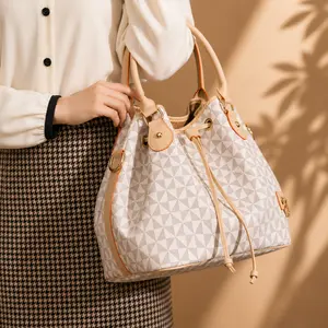 Women's Luxury Large Capacity Bucket Bag Fashion Drawstring Shoulder Crossbody Handbag