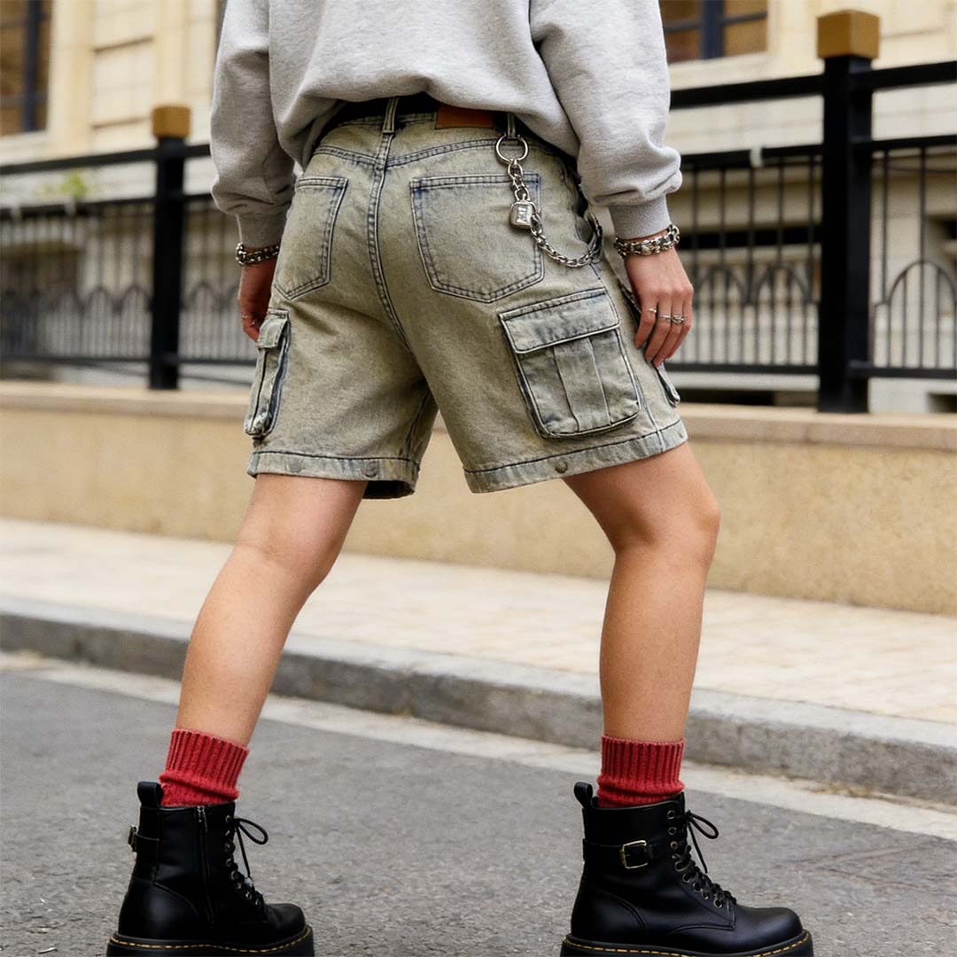 Viral 2026 Summer Trend! American Retro Cargo Jeans - Detachable 2-in-1 Denim Pants Streetwear