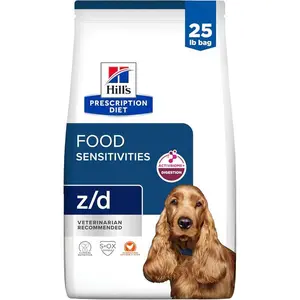 z/d Skin/Food Sensitivities Hydrolyzed Dry Dog Food, Veterinary Diet, 25 lb. Bag