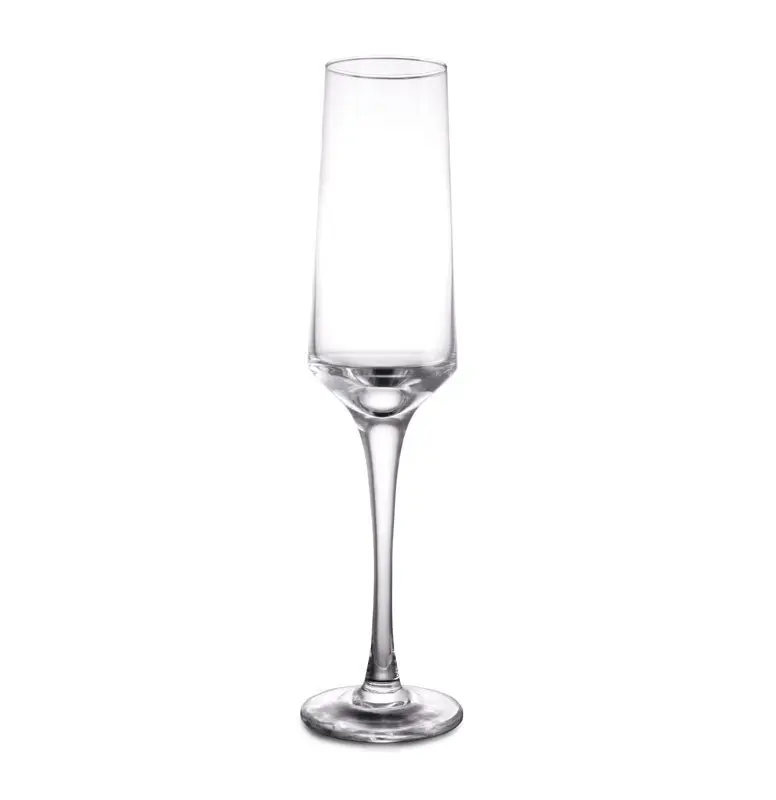 BarConic® Sturdy 8 oz Tall Champagne Flute, Tall Stemmed Glassware for Kitchen Drinkware Use, Tall Stemmed Glasses