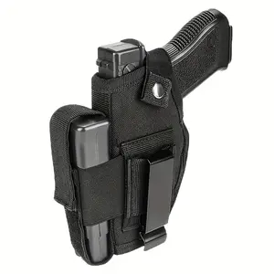 9mm Holster with Cartridge Bag-IWB/Owb Hidden Carry, Durable Nylon Material, Waterproof Suitable for Hunting and Fishing