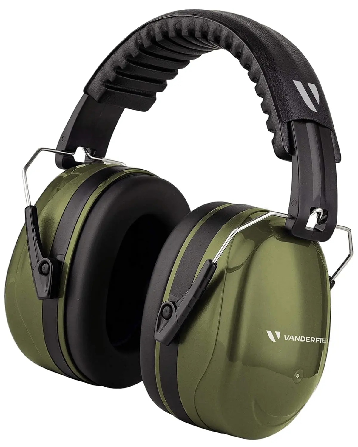 Vanderfields V-Fort Premium Ear Defenders 33dB SNR - Broad Spectrum Noise Cancelling Ear Muffs for Adults and Teens - Foldable Adjustable Safety Hearing Protection for Shooting, Construction and Lawn Mowing
