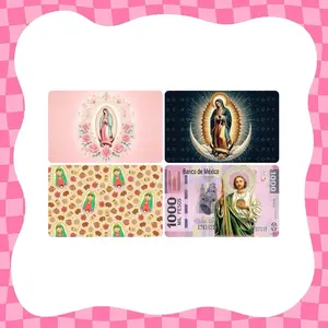Virgencita Card Skin, San Judas Card Skin- Premium Vinyl Sticker with Water Resistant Features, Available in Small & Large Chips, No Laminates Specified