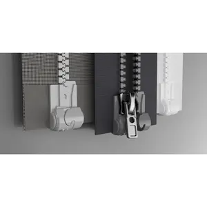 MagZip Top Stopped Round Base #5 Black and Gray