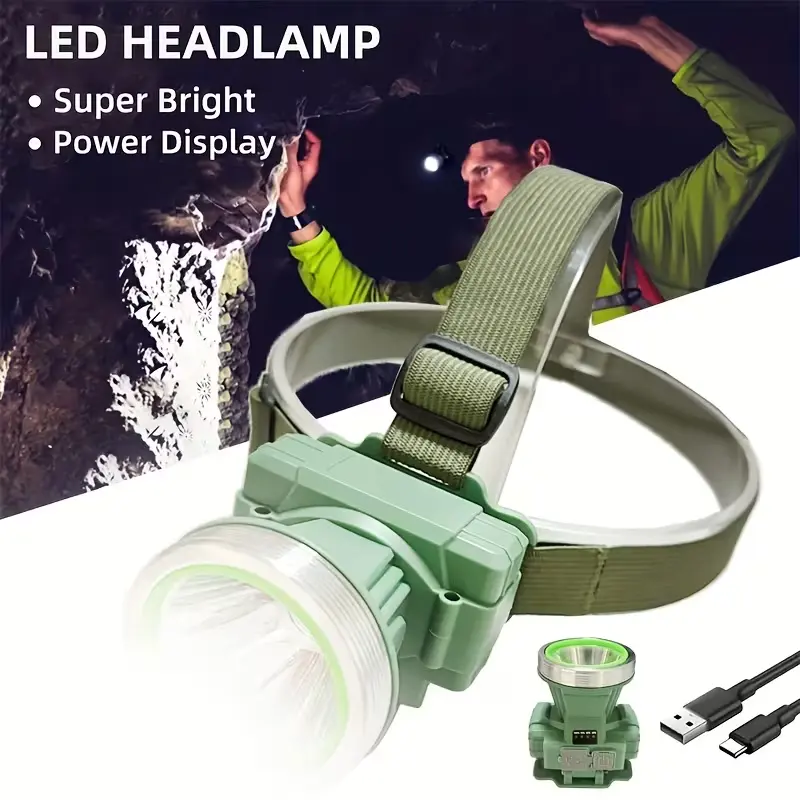 Ultra-Bright LED Car Headlamp, 3 Lighting Modes, Durable ABS Material, Lightweight Design - Super Bright LED Lights for Automobile Maintenance, Work, Outdoor Activities