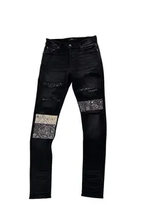 991003 Amiri Bandana Patch Denim