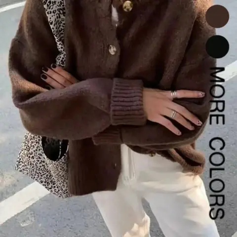 Elegant Knitted Cardigan for Women, Autumn Winter New Arrival, Soft and Comfortable, Retro Design, Casual Chic Outerwear, Knitwear