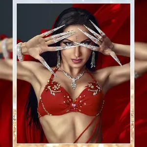 Ancient Queen Metal Finger Cuffs Set, 10-Piece Festival Party Role-Playing Costume Accessories, Silver Color, Drama Dance Performance