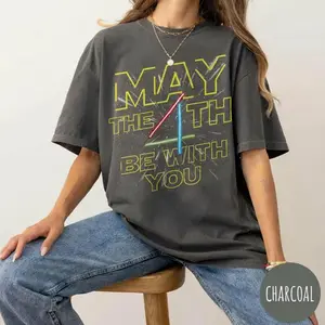 May The 4th Be With You Shirt, Movie Fan Shirt, Science Fiction Graphic Tee, May 4th Vacation Shirt, Retro Galaxy Shirt