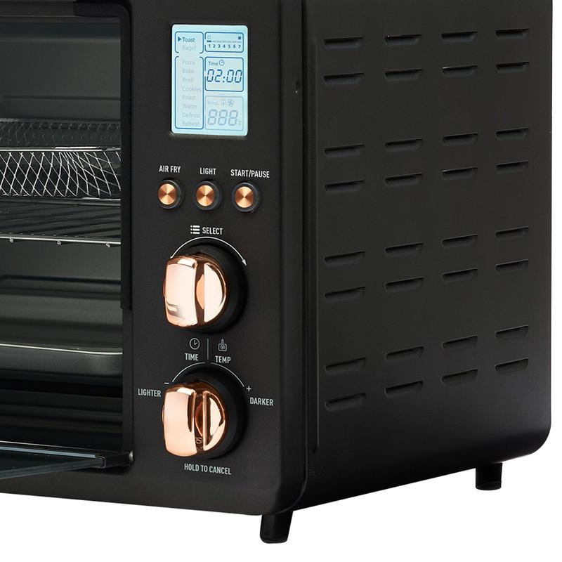 Haden Countertop 6 Slice Toaster Oven Air Fryer Combo for Kitchen, Black/Copper
