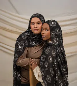 VELA Midnight Crescents Print Modal Hijab