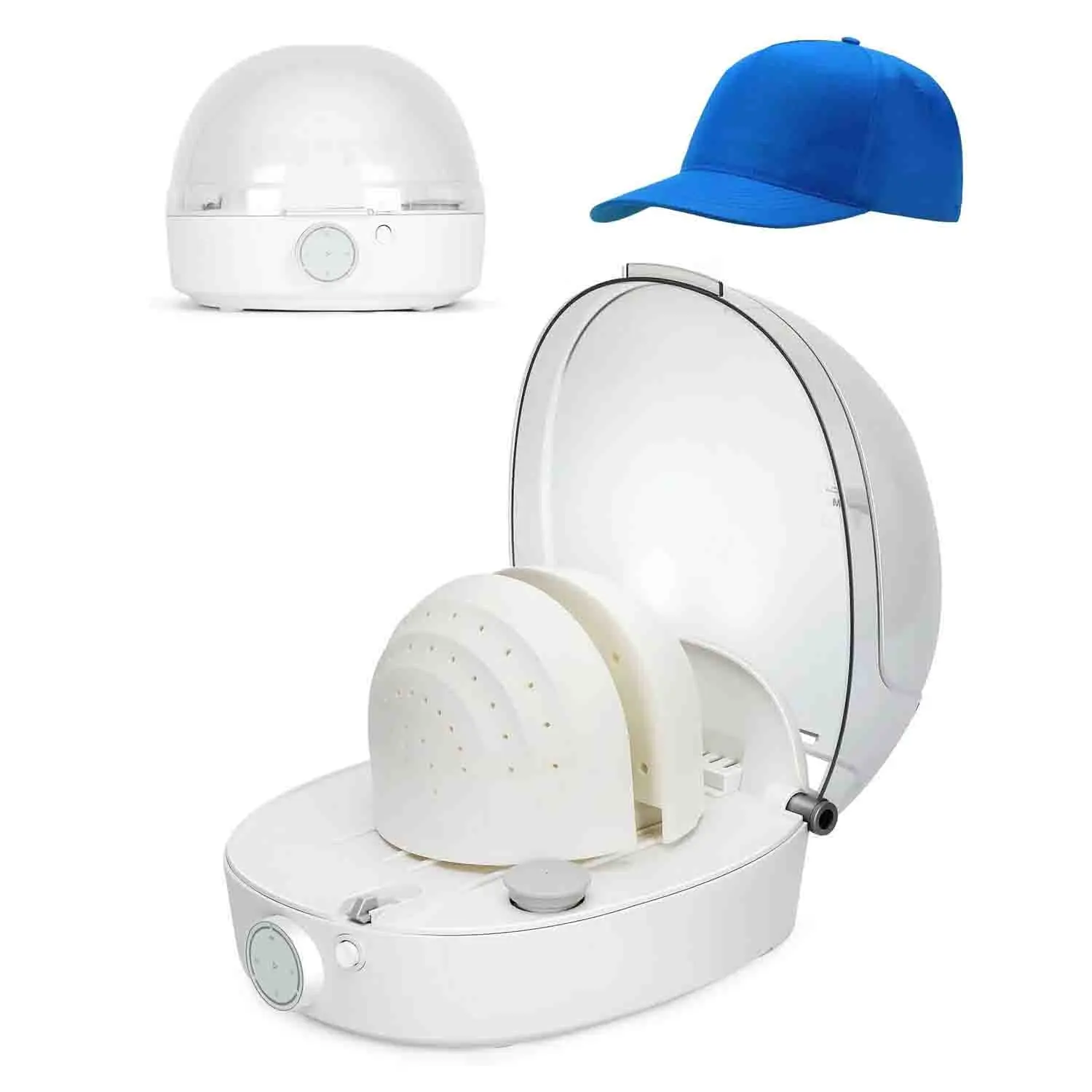 All-in-1 Automatic Hat Shaper & Care Machine for Daily Use - Steam Ironing, Hot Air, Quick Drying, Advanced Auto Mode, 8.45 oz Water Tank (Fits Baseball Caps, Bucket Hats)