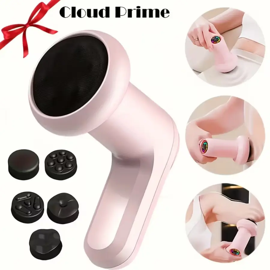 Portable home massagera multifunctional, powerful vibrating body massager  that's handheld and comes with five massage