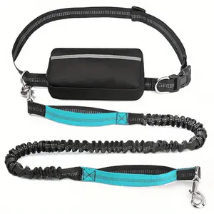Hands-Free dog Leash with Waist Belt & Pouch – Reflective, Adjustable, Bungee – Great for Walking, Training, Hiking – Gift for Active Owners, rover walker
