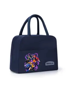 Large Capacity Cartoon Lunch Bag, Portable Sports Lunch Box, Durable Handbag for Travel Camping School, Christmas Halloween Birthday Gift