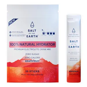 Salt of the Earth Natural Electrolytes Grapefruit Hydrator 100% Zero Sugar Zero Calorie Premium Drink Mix for Healthcare & Fitness