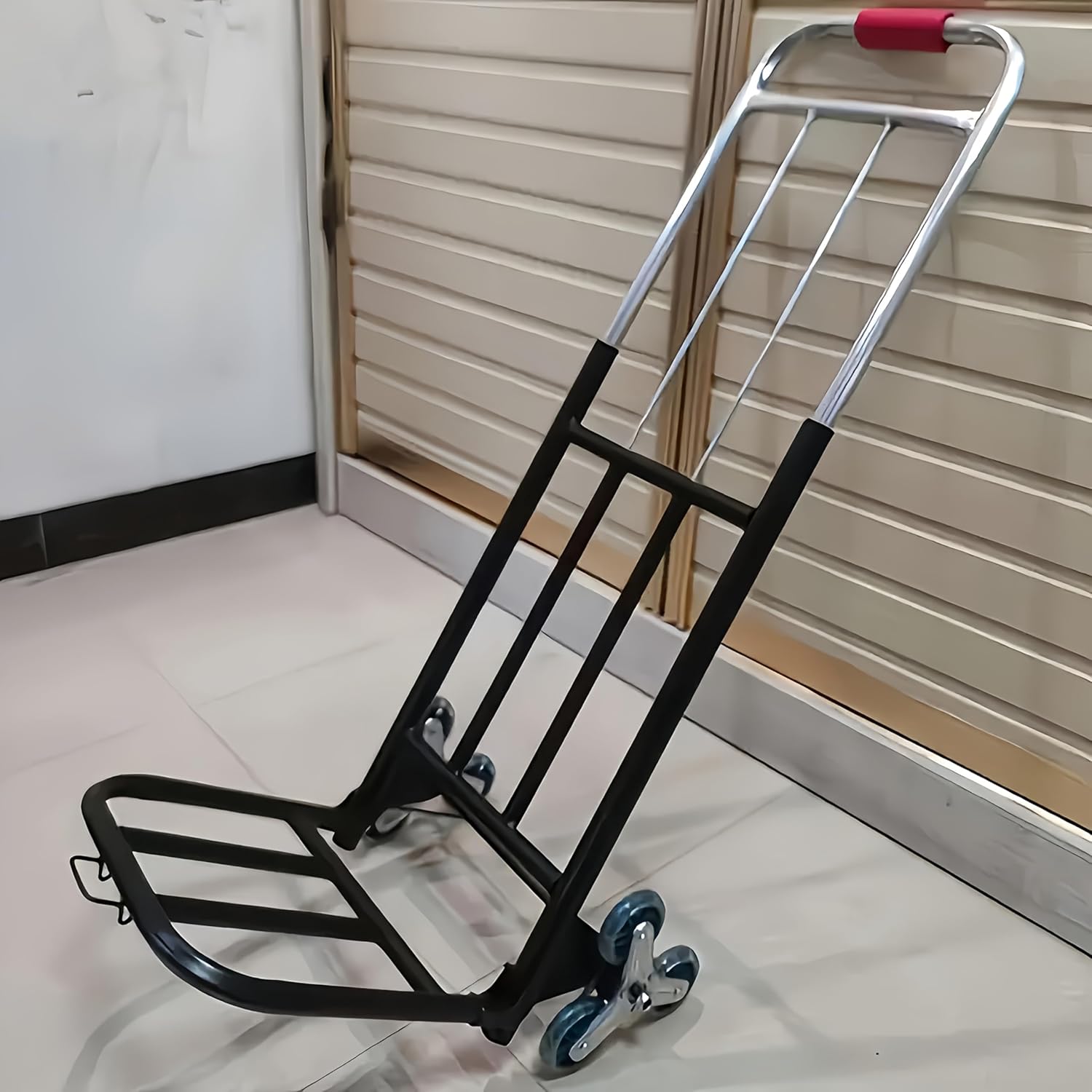 Folding Hand Truck Stair Climbing Cart Portable Luggage Dolly bear 240lbs for Travel Moving Shopping Office Sports Equipment Transport
