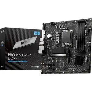 PRO B760M-P DDR4 ProSeries Motherboard (Supports 12th/13th/14th Gen  Processors, LGA 1700, DDR4, PCIe 4.0, M.2, USB 3.2 Gen2, HDMI/DP, mATX)