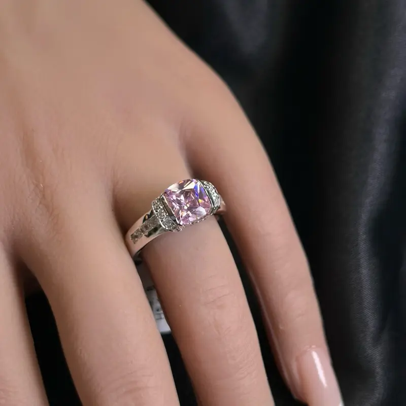 Anillo princesa rosa cz 8-925