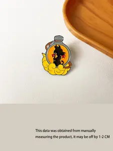 Classic Cartoon Movie Enamel Brooch, Fashion Zinc Alloy Goku Design Badge, Perfect for Backpack Hats Sweaters, Hat Pins, Unisex Clothing Accessory