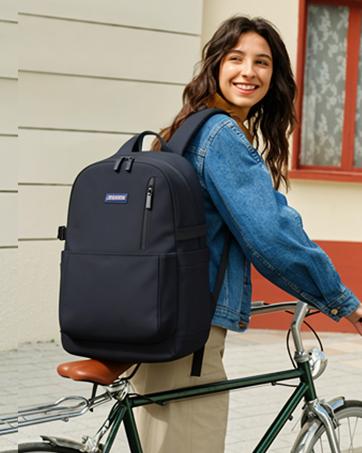 LOVEVOOK Minimalist School Backpack for Teens, Water-Resistant 15.6 Inch Laptop Backpack, Large Capacity Bookbag with Bottle Holder for College, Travel, Work
