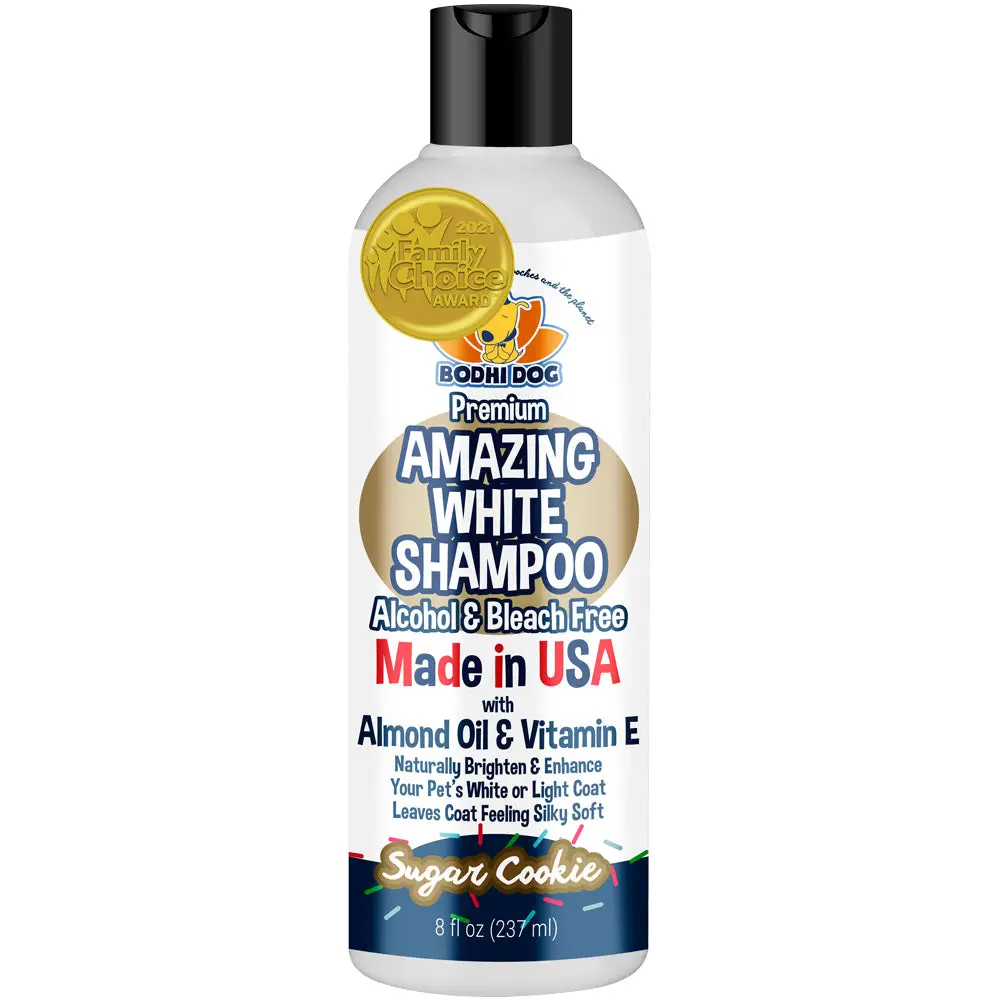 Bodhi Dog Amazing White Shampoo | Whitening Shampoo for Dogs | Alcohol & Bleach Free | Made in USA | Natural Ingredients | Professional Quality Pet Su