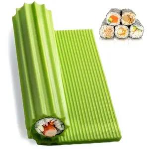 High quality silicone sushi mat - easy to use, portable rolling mat for making perfect seaweed and hand rolled sushi, perfect for RV travel kits, food safety designs, sushi making mats | vibrant kitchen tools | durable kitchen supplies, battery free