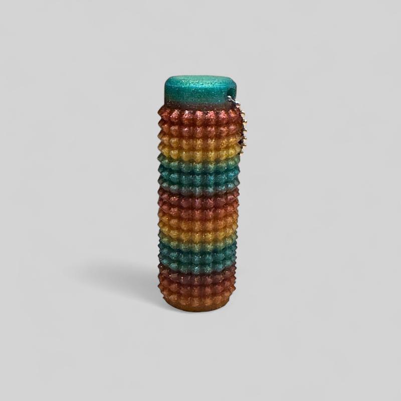 Little Ouchies Fidget, Portable Stim Tool, Pocket Mini Fidget Toy for Adults, Pain Stim Fidget, 3D Printed Venting Key Pendant, Spiky Grippie Stim Keychain for Anxiety Relief Positive, Novelty Gifts