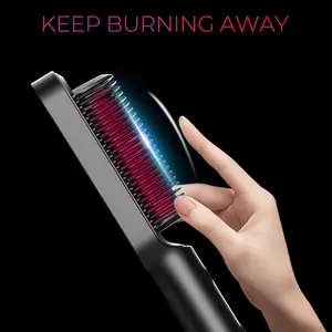 Sig Hair Straightener Comb is a hair straightener brush designed for women. It has 5 different temperature settings and can heat up quickly within 20 seconds. Moreover, it features dual voltage and is colored black.