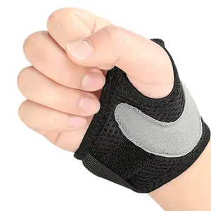 Adjustable Thumb Support Stabilization Brace with Plastic Aluminum Splint, Compression Band with Hook Loop, Lightweight Breathable Daily Use Wrap
