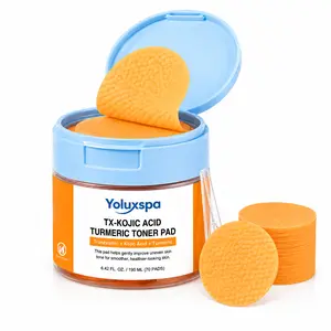 Kojic Acid & Turmeric Face Pads, Daily Facial Care Toner Pads, Hydrating & Refreshing Skin Care Pads, 70 Pads