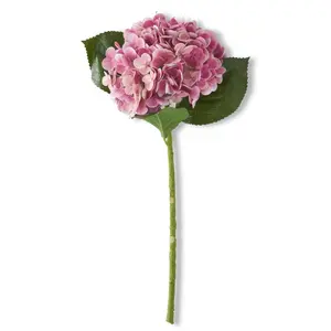 20 Inch Dark Pink Real Touch Hydrangea Stem