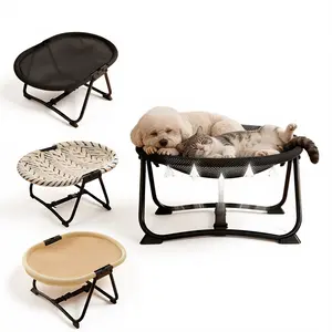 Foldable and portable pet cot for cats and dogs, elevated pet bed for cats and dogs - breathable fabric, suitable for indoor and outdoor use by small and medium-sized pets, with a weight capacity of 30kg for cats and dogs