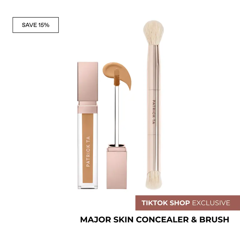 Major Skin Brightening Concealer and Dual-Ended Brush Set